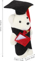 Mini Plush Graduation Bear 10pcs Stuffed Animal with Grad Cap Flower Bear Doll Bouquet Decor Class of 2024 Graduation Present for College High Sch...