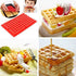 JKLcom Waffle Mold Silicone Waffle Mold 4 Cavities Waffle Mold Silicone Waffle Maker Baking Tray Mold for Waffle Cake Chocolate Craft Candy Soap B...