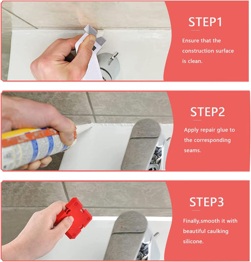 11 Piece Set ?Professional Caulking Tool Kit with Sealant Finishing Tools?Easy Silicone Caulking with Guides?Caulk Removal Tools and Fill Removal ...