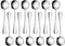 Soup Spoons, 12-Pack Stainless Steel Spoons Silverware Round Cereal Spoon Dinner Spoons Tablespoons Set for Bouillon Dessert Ice Cream Kitchen Coo...
