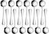 Soup Spoons, 12-Pack Stainless Steel Spoons Silverware Round Cereal Spoon Dinner Spoons Tablespoons Set for Bouillon Dessert Ice Cream Kitchen Coo...