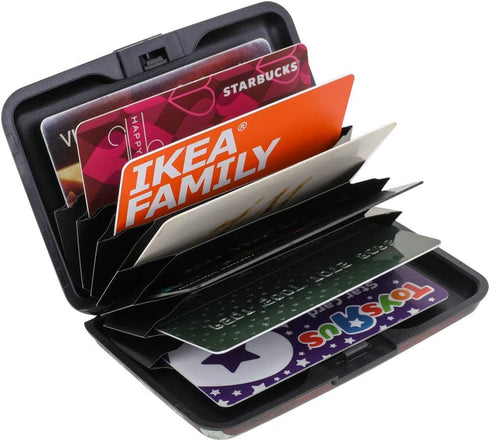ELFISH Mini RFID Aluminum Wallet Credit Cards Holder Business Card Case Metal ID Case for Men Women (Flag)...