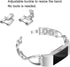 Bands Compatible with Fitbit Charge 2, Metal Bands with Rhinestone Bling Replacement Bractlet Women Silver Rose Gold Black...