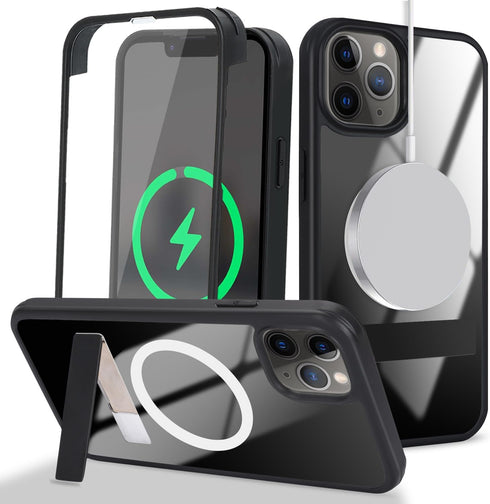 for iPhone 11 Pro Max Magsafe Case,iPhone 11 Pro Max Case with Screen Protector,iPhone 11 Pro Max Case with Stand,Phone Case for 11 Pro Max Magnet...