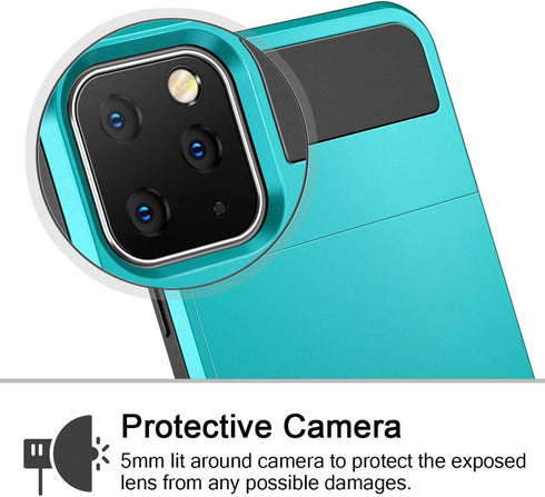 Vofolen Case for iPhone 11 Pro Max Case Wallet Credit Card Holder Slot Sliding Door Hidden Pocket Dual Layer Hybrid Bumper Armor Protective Hard S...