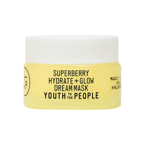 Youth To The People Superberry Glow Dream Mask - Brightening Overnight Face Mask + Hyaluronic Acid Night Moisturizer with Vitamin C & Squalane Oil...