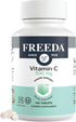 FREEDA Vitamin C - Vegan Vitamin C 500mg - Kosher - Powerful Antioxidant Immune Support - Easy to Swallow Vitamins C Tablets as Ascorbic Acid - Pu...