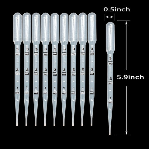 200PCS 3ML Disposable Plastic Pipette Essential Oil Pipette for DIY and Scientific Laboratory Transfer Pipettes...