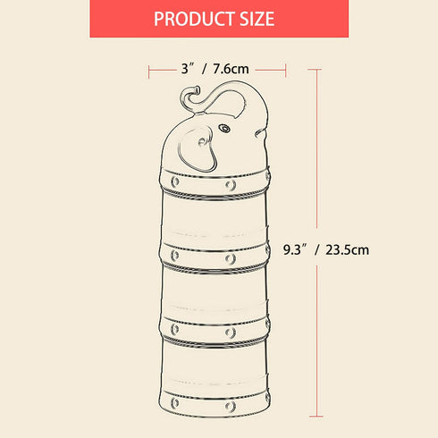 Baby Milk Powder Formula Dispenser, Stackable Formula Dispenser Container Mixie Bottle for Travel, Large Capacity Formula Holder and Snack Storage...