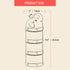 Baby Milk Powder Formula Dispenser, Stackable Formula Dispenser Container Mixie Bottle for Travel, Large Capacity Formula Holder and Snack Storage...