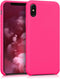 kwmobile Case Compatible with Apple iPhone X Case - TPU Silicone Phone Cover with Soft Finish - Neon Pink...