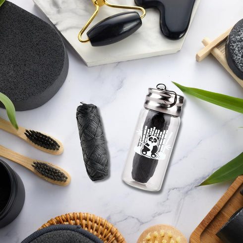 Dental Floss, Bamboo Charcoal Woven Thread, Coffee...