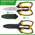 Stedi 8-inch Scissors Heavy Duty, Multipurpose Scissors, Stainless Steel Blade, with Small Serrations and Protective Cover, Comfortable Non-Slip H...