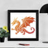Medieval Dragon Stencil Flying Dragon Stencil 11.8×11.8inch with Paint Brush Ancient Dragon Template Reusable DIY Dragon Crafts and Decor on Wood ...