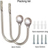 Coolnice 2 Pack Curtain Holdbacks Wall Mounted Curtain Tiebacks Hooks Plastic Pearl U Shape Curtain Tiebacks with Screws Curtain Ties for Home Off...