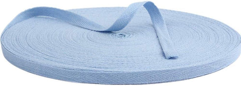 54Yards Width 3/8" Cotton Ribbon Canvas Webbing Trim Bias Binding Tape Fabric Tapestry for Straps Belts Making Gift Wrapping Craft (SkyBlue)...