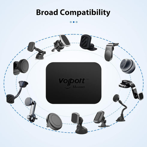 volport Rectangle Metal Plate for Phone Magnet, Magicplate Replacement Disc with 3M Adhesive Backing Sticker for Magnetic Car Mount Holder Cradle ...