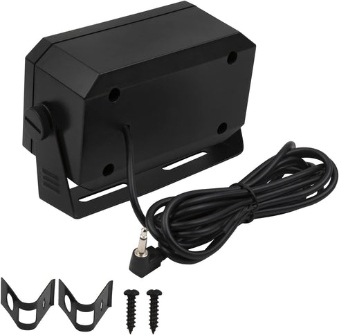 Rectangular External Communications Speaker for Ham Radio or CB & Scanners, 5 Watt, Black Colour...