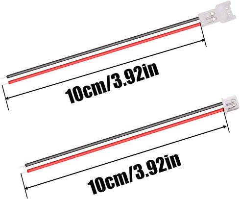 smseace 25pair 26AWG JST 1.25mm 2pin Wire Connectors 100mm Cable for Indoor 3D Plane Twinkle Light LED Belt Light sm Connections JST-1.25mm...