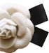 80Hou Elegant Wool Camellia Flower Brooch Vintage Bow Floral Pin...