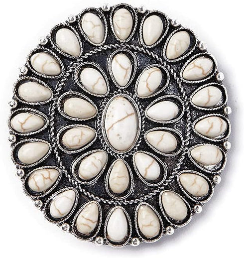 Turquoise Western Phone Grip White Concho Marble Stone Phone Holder...