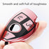 Creativity Advanced soft TPU Key Cover Suitable For Mercedes benz CLS CLA CLK G GL R SLK AMG A B C CL S SL M ML class smart key (Silver Set + Pink...