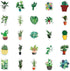 Cute Cartoon Plant Potted Stickers 100 Pcs Trendy Style Stickers Laptop Stickers Pack Cool Sticker for Pad MacBook Car Snowboard Bicycle Luggage W...