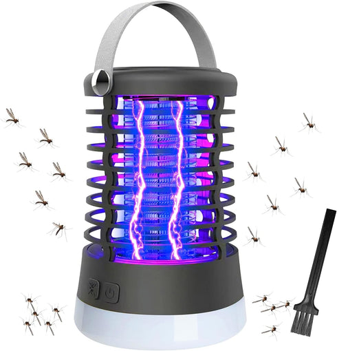 Bug Zapper Outdoor Bug Repellent Rechargeable Camping Lamp Waterproof Mosquito Killer Fly Trap Mosquito Repellent Portable Bug Zapper for Outdoor,...