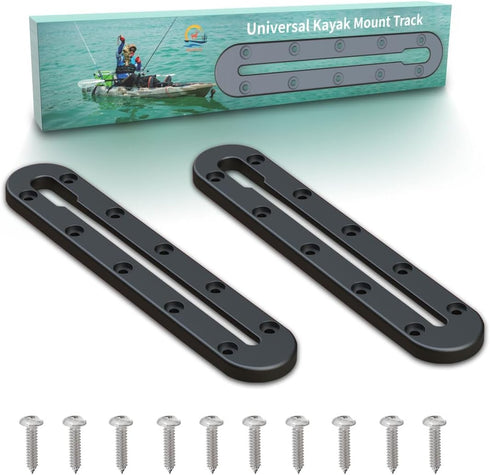 Kayak Track, Kayak Low Profile Track, Kayak Rail, Kayak Accessories Mount Track, Kayak Gear Track for Fishing Rod Holder, Fish Fider, Cup Holder, ...
