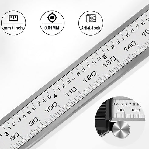 Digital Caliper,Electronic Digital Calipers, YKLSXKC 0-6" Calipers Measuring Tool, Stainless Steel Construction with Large LCD Screen, Auto-Off Fe...
