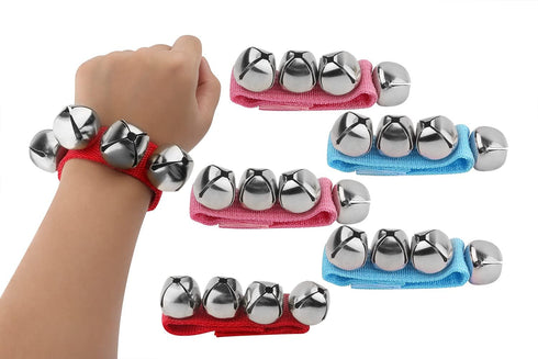 6 Pcs Wrist and Bells Musical Rhythm Toys,Wrist Bells Foot Bells Ring Toy Instrument Percussion Toy for Kids...