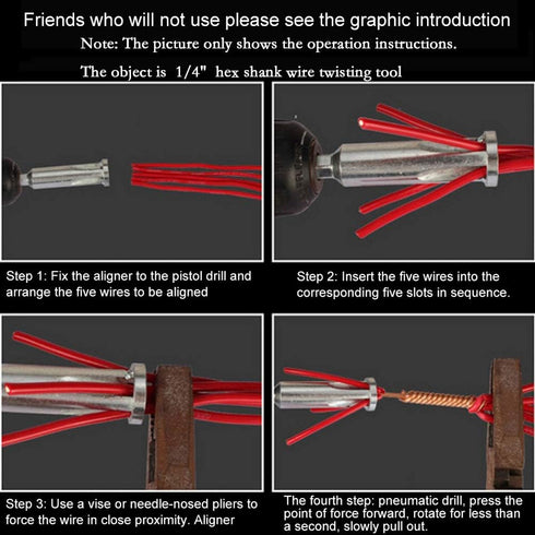Wire Twisting Tool, Auto Manual Wire Stripper and Twister, Twist Wire Tool for Power Drill Drivers, Power Tool Accessories Simultaneously Strippin...