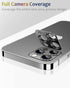Metal Camera Lens Protector for iPhone 13 Pro Max & iPhone 13 Pro Metal Camera Cover Tempered Glass Screen Protector 9H Anti-Explosion iPhone 13 P...