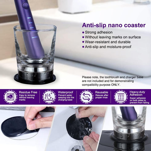 Replacement Charger Glass Cup Compatible with Philips Sonicare Diamondclean Electric Toothbrush, for HX9100 CBA1001 CBA2001 CBA3001 Charging Base ...