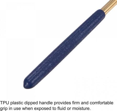uxcell Diamond Needle Files, 5mm x 180mm Titanium Coated Triangle Files Hand Tool with TPU Handle for Metal Stone Wood 5pcs...