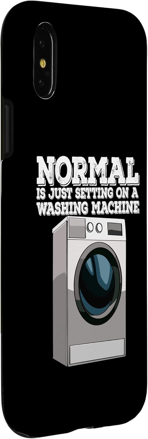iPhone X/XS Mormal Is Sitting On Laundry Funny Women Washing Machine Case...