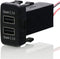 QC3.0 Dual USB Power Socket, Quick Charge Car Charger USB Adapter for Smart Phone PDA Android GPS Use for Toyota VIGO......