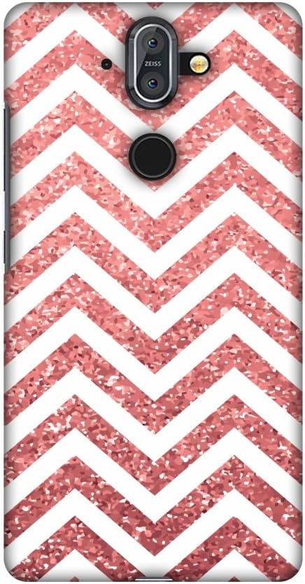 AMZER Slim Fit Handcrafted Designer Printed Snap On Hard Shell Case Back Cover with Screen Cleaning Kit Skin for Nokia 8 Sirocco - All That Glitte...