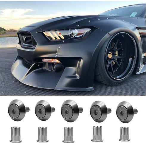 Stainless Steel 25 Pcs Fender Bumper Washer Bolt M5x20mm CNC Finishing Washer Engine Bay Dress Up Fastener Kit Flares Widebody kit Installation Ha...