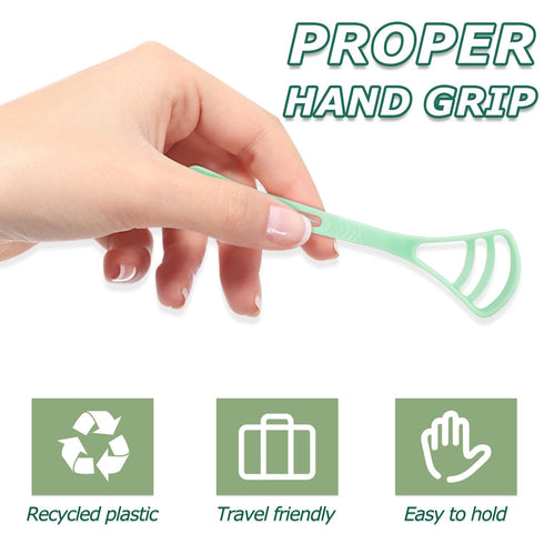 100 Counts Disposable Tongue Scraper with Dental Picks, Plastic Tongue Scrubber,BPA Free Tongue Cleaner Scrapers, Reduce Bad Breath and Fresh Brea...