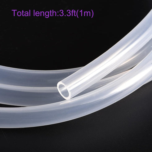 DMiotech 1/4" ID 5/16" OD 3.3 Feet Clear Silicone Tube Industrial Silicone Tubing for Water Air Pump...