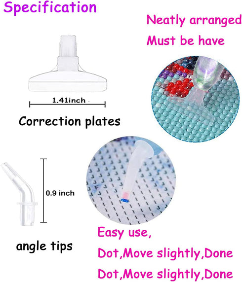 Diamond Painting Art Drill Bead Pen Accessories Tool Kit, 5D Diamond Painting Drill Pen Stylus Tips Placers Heads and Glue Clays Shine Purple...