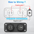 Cigarette Lighter Socket Qidoe 12V Splitter Panel 78W 12V USB Outlet Dual USB C PD&QC3.0 Car Charger Socket ON/Off Switch Waterproof 300W Power Ci...