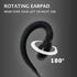 1-Wire C-Shape Swivel Earpiece Headset with PTT Button Mic for Motorola Two-Way Radio Walkie Talkies Mag One BPR40, CP185, CP200D, CLS1110, CLS141...