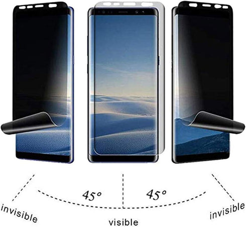 Macosen Galaxy S8 Privacy Screen Protector, 2-Way Anti Spy Scratch Resistant Full Adhesive Coverage Nano Shield, No Bubbles 3D Curve Edge Fit Soft...