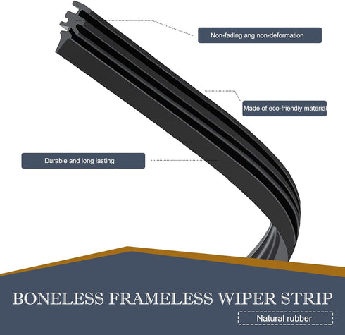 4 PCS Car Windshield Wiper Blade, 28" High Toughness Noise-reducing Environmentally Friendly Boneless Wiper Rubber Strip, Modification Accessories...