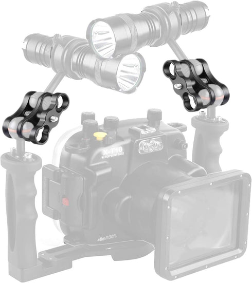 2 PCS x 1" Inch Aluminum Standard Long Ball Clamp Mount for Underwater Diving Light Arm System,Work with Ram Mounts...