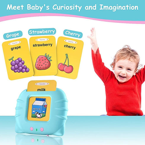 Toddler Flash Cards Educational Toys,WONFAST 56PCS Audible Sight Words Flashcards Preschool Language Learning Early Machine Electronic Interactive...