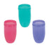 Nuby Wonder Cup with 360 Smart Edge Silicone Rim - (3-Pack) 10 oz - Aqua/Purple/Pink...