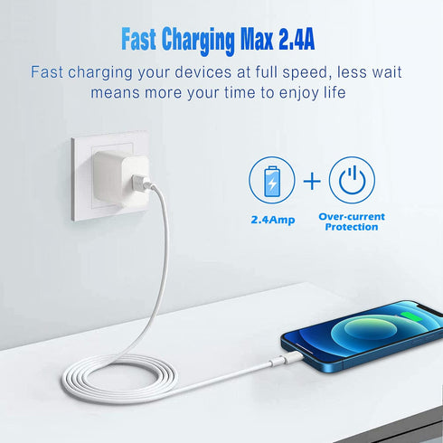iPhone Charger Lightning Cable,2 Pack Apple MFi Certified USB iPhone Fast Chargering Cord,Data Sync Transfer for 13/12/11 Pro Max Xs X XR 8 7 6 5 ...